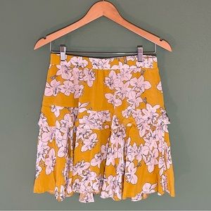 VILA | Floral Ruffle Mini Skirt